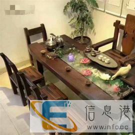 老船木茶桌椅组合新中式茶几现代简约实木家具仿古功夫喝茶茶艺桌