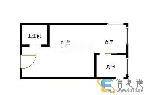 阳光瑞园 900元 1室1厅 精装修采光好,拎包随时就可阳光