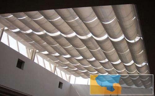 东营天棚帘 阳光房双规天幕帘玻璃房蜂巢帘低价促销