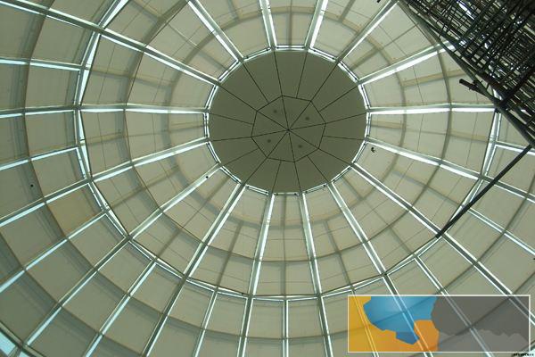 大同定做阳光房天棚帘大同采光顶医院顶棚天幕帘遮阳窗帘