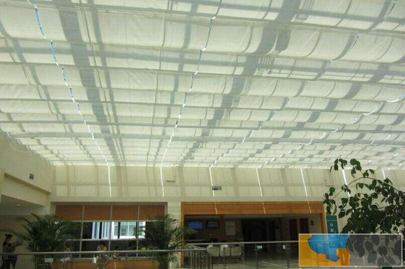 葫芦岛龙港定制户外阳光房天幕帘商场别墅顶棚遮阳帘天棚帘