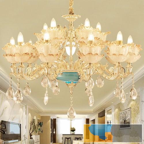 乌兰察布天花灯 法式水晶吊灯 田园吊灯