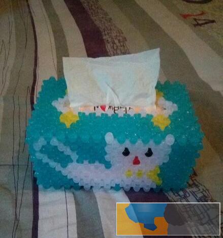 可爱猫串珠纸巾盒25元不包邮