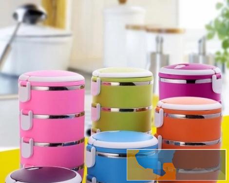 象尚不锈钢饭盒分格便当盒学生餐盒可爱双层三层多层日式保温桶