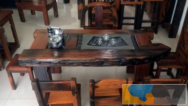 忻州市老船木家具茶桌椅子沙发茶几茶台餐桌博古架办公桌罗汉床
