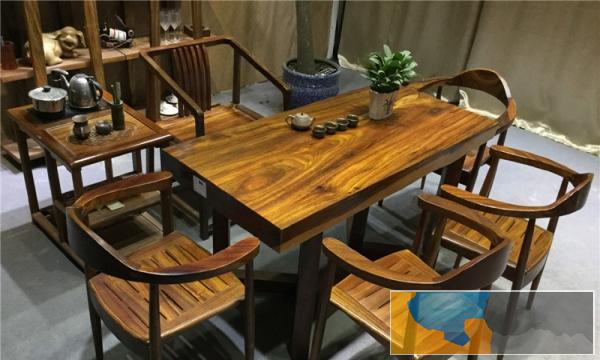 实木餐桌书画案会议桌奥坎巴花黄花梨红花梨实木大板