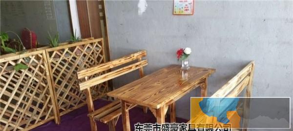 厂家直销火焰鹅餐厅桌椅,醉鹅餐厅桌椅,农庄桌椅,碳化木