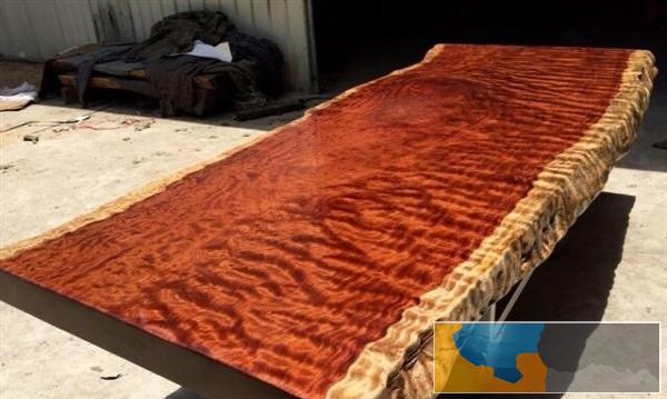 奥坎巴花大板桌原木餐桌鸡翅木红木黄花梨实木大板茶桌老板桌