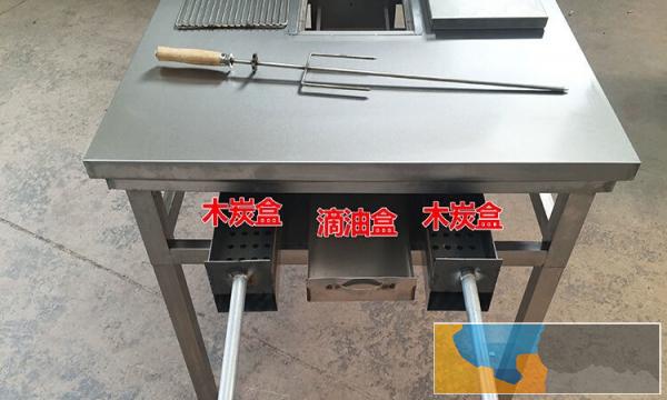 无烟环保净化烧烤车无烟木炭烧烤炉餐车烤全羊烤羊腿炉不锈钢烧烤