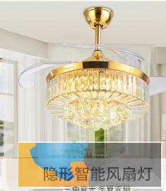 欧式吊灯风扇客厅灯餐厅灯奢华水晶灯现代简约超薄LED卧室吸顶