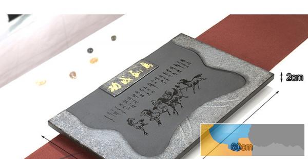 益阳四合一茶具套装家用简约现代功夫实木茶盘石头茶海汝哥窑陶瓷