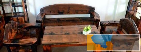 益阳市老船木家具茶桌茶台办公桌餐桌沙发茶几吧台椅子实木门窗