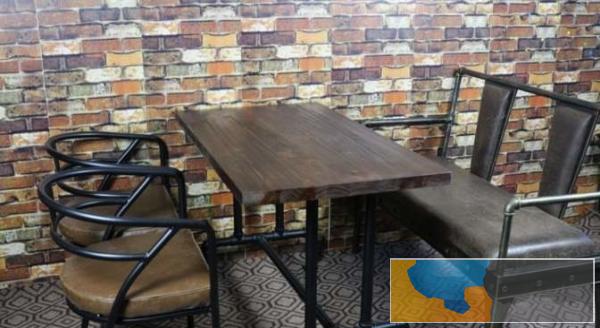 厂家直销美式户外实木复古休闲咖啡厅奶茶店快餐桌椅会议办公桌椅