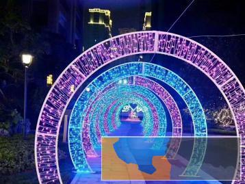 梦幻灯光展道具厂家大型梦幻灯光节户外亮化制作工厂