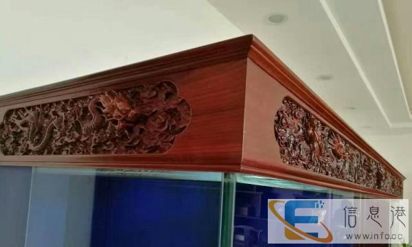 厂家直销红花梨精雕龙鱼带干湿分离