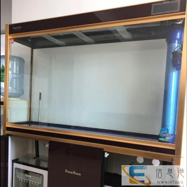 8成新森森鱼缸水族箱 超白玻璃生态底滤鱼缸