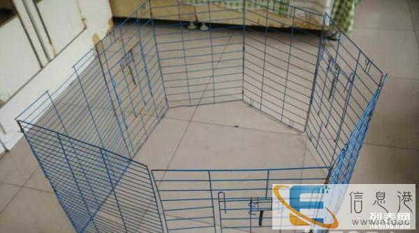 九成新狗笼子带狗狗栅栏出售