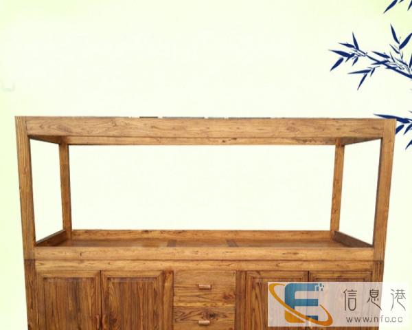 漯河老船木家具批发 鱼缸底柜实木鱼缸水族箱定做 生态鱼缸架子