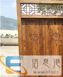 仿古铜钉大门老榆木大门实木大门厂家订做