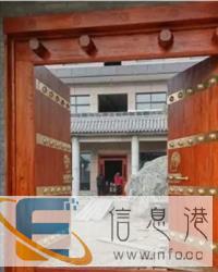 日照实木门定制　寺庙古建实木炮钉