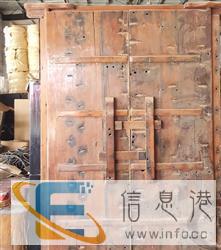 会所茶楼咖啡馆老船木老榆木仿古大门公园别墅花园凉亭