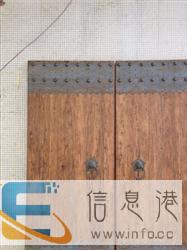 老榆木庭院门复古祠堂寺庙铜钉双开门