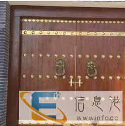 仿古铜钉大门老榆木大门实木大门厂家订做