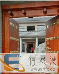 庭院门实木大门原木大门中式古宅大门别墅大门