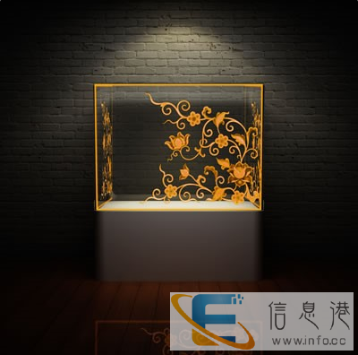 激光雕刻玻璃发光艺术玻璃展览展示