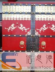 订做老榆木仿古大门茶楼别墅庭院双开大门进户门