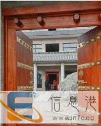 定制仿古大门松木庭院门茶楼别墅老榆木大门