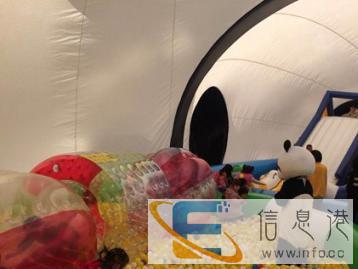 游乐场所气模熊猫岛乐园定制出租内置海洋球积木滑梯