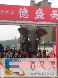 张家界高端霸气机械大象出租，新款卡通猪猪现货出售