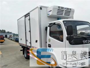 东风蓝牌4米货箱冷藏车厂家报价图片