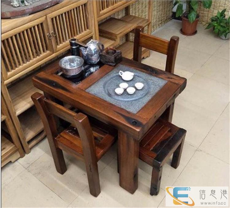 厂家直销实木中式仿古家具古船木茶桌