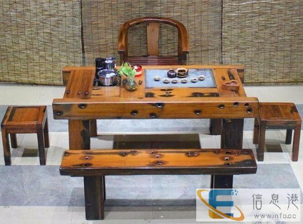老船木户外阳台茶几古沉船木茶台厂家直销