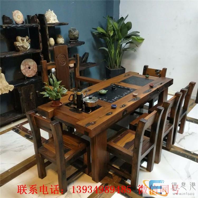 原生态家具老船木茶几客厅接待沙发配套实木炕几功夫茶桌现代中式