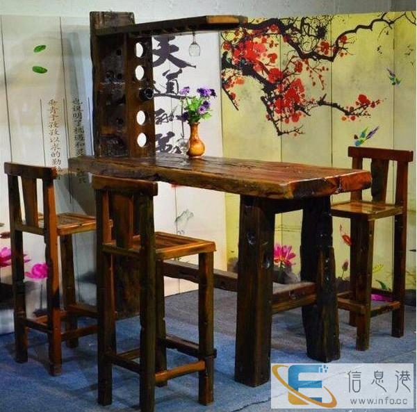 中式仿古家具批发 古船木茶桌椅 船木酒吧台厂家直销