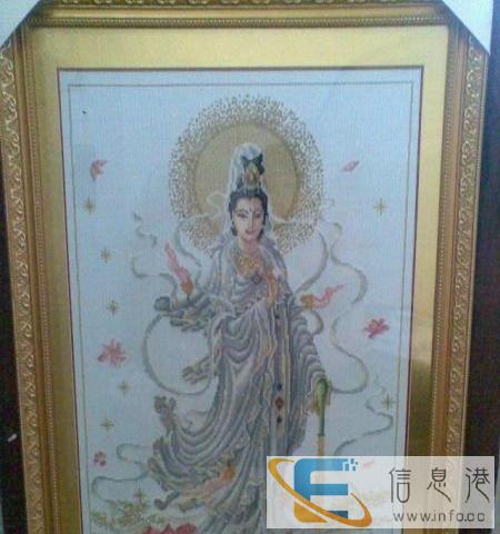 搬家急处理一幅全新滴水观音十字绣