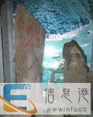 天然红石假山
