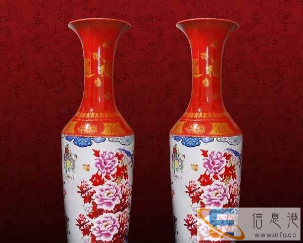红色大花瓶 大花瓶摆件 1-5米开业典礼大花瓶