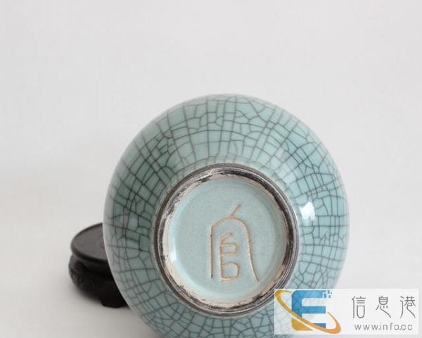 景德镇仿古陶瓷工艺品 官窑裂纹釉玉壶春花瓶摆件