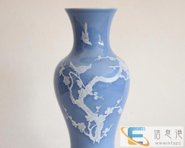 纯手工仿古陶瓷花瓶 景德镇瓷器传统工艺 家居摆饰