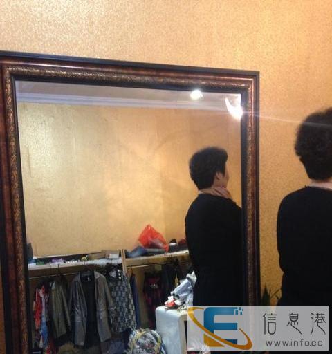 香槟金色高档裱框试衣镜