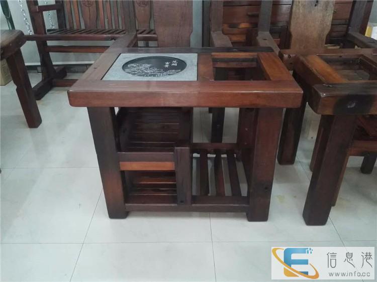 老船木茶桌船木茶几茶台户外实木家具客厅阳台小型茶桌椅