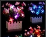 处理一批室内仿真装饰花，晚上带花灯，可以挂墙上