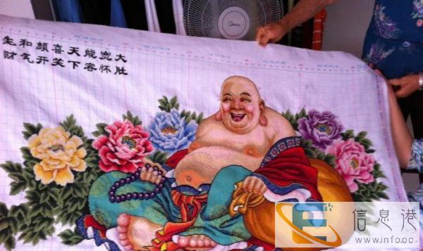 弥勒佛十字绣