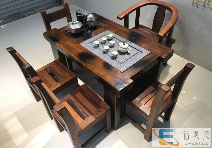 厂家促销 老船木家具茶桌茶台 功夫茶桌椅组合