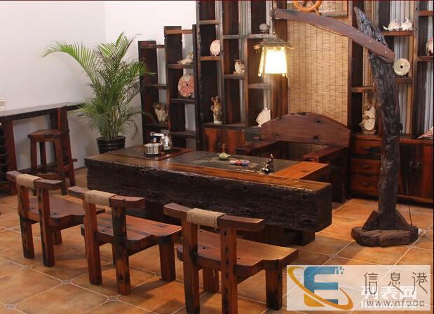 厂家直销老船木家具批发茶台客厅阳台泡茶桌功夫茶几定做