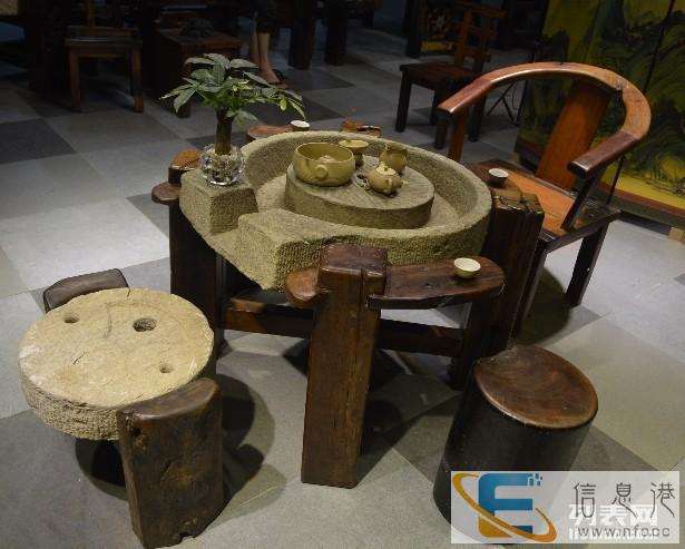 钦州市老船木茶桌椅子仿古茶台实木沙发茶几餐桌办公桌家具博古架